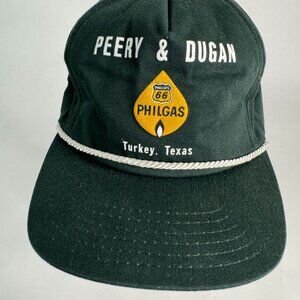 Vintage Peery & Dugan Philgas Hat - Route 66 Turkey Texas - Adjustable Snapback